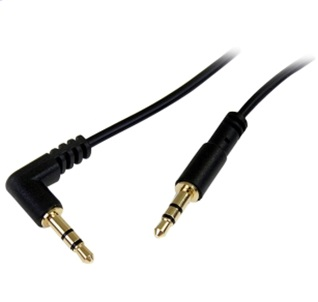 Cable de Audio 3.5 mm - 3.5 mm (M-M), Longitud 0.9 Metros, Una Punta En 