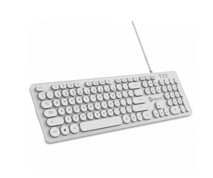 Teclado Getttech IGNITE BACKLIGHT, Retroiluminado, USB, Color Blanco, (Español), QIAN GTI-28201B