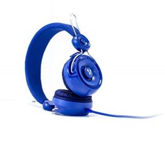 Audífonos Con Micrófono, Alámbricos (3.5 mm), Color Azul, Longitud del Cable 1.2 Metros, VORAGO HP-205-BL