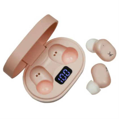 Audífonos Intrauriculares con Micrófono TWS Cherry, Inalámbricos, Bluetooth, Color Rosa, PERFECT CHOICE PC-116820