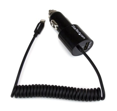 Cargador Para Auto Con Cable Lightning, 1x USB (H) (5V/2.1A), STARTECH USBLT2PCARB