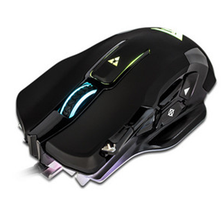 Ratón (Mouse) Gamer, Alámbirco (USB), Gamer Factor, Hasta 8200 DPI, 10 Botones, Iluminación RGB, Color Negro, VORAGO MOG600