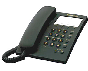 Teléfono Alámbrico Unilínea, 13 Memorias, Color Negro, PANASONIC KX-TS550MEB