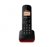 Teléfono Inalámbrico DECT, Identificador de Llamadas, Pantalla LCD 1.4", 50 Números en Memoria, Color Negro / Rojo, PANASONIC KX-TGB310MER