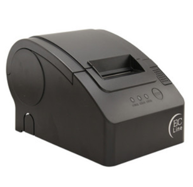 Impresora de Tickets (Mini Printer), Ancho 58 mm, TTipo de Impresión Térmica, Alámbrica, USB, Color Negro, Cortador Manual, EC LINE EC-PM-58110-USB
