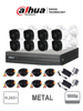 Kit de Video Vigilancia, Incluye 1 DVR COOPER XVR1B08 - 8 Canales + 2 IP, 8 Cámaras COOPER B2A21, 8 Rollos de Cables Siames, 2 Fuente de Poder, H.265+, 1080p, DAHUA XVR1B08KITII