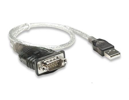 Adaptador USB - DB9 (M-M), Longitud 0.45 Metros, MANHATTAN 205153