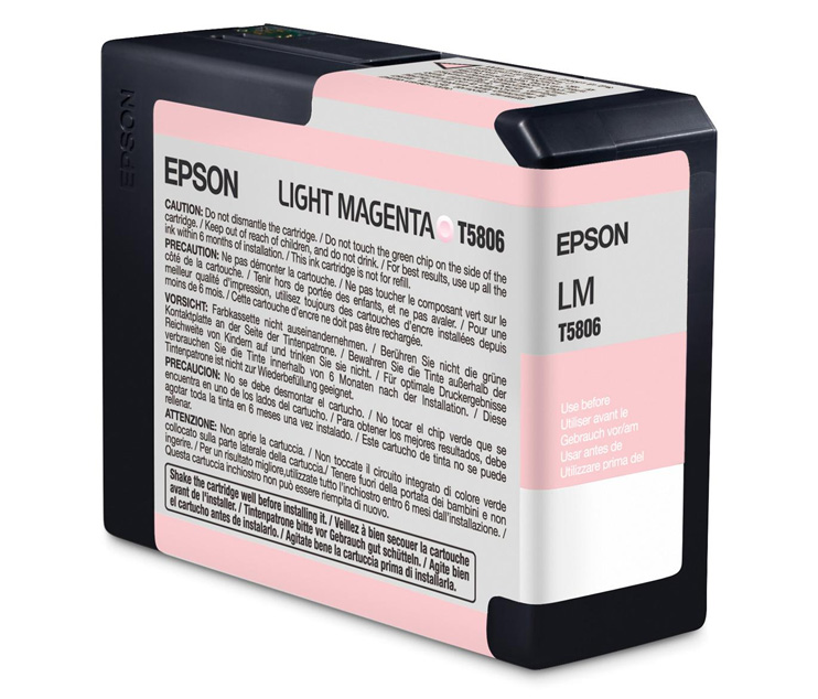 Cartucho de Tinta Magenta Claro Vivid Light, 80ml, para Stylus Pro 3880, EPSON T580B00