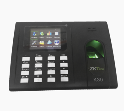 Lector Biométrico de Huella y Tarjetas para Control de Acceso y Tiempo y Asistencia con Batería de Respaldo, ZKTECO K-30