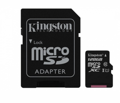 Tarjeta MicroSDXC, Modelo Canvas Select Plus, Capacidad 128GB, Clase 10, Incluye Adaptador SD, KINGSTON SDCS/128GB