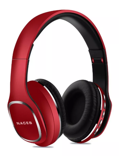 Audífonos Con Micrófono, Inalámbricos (Bluetooth), Color Negro, Recargable, Radio AM / FM, NACEB NA-0307R