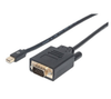 Cable de Video Mini DisplayPort - VGA (M-M), Longitud 1.8 Metros, MANHATTAN 152167