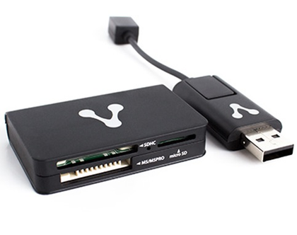 Lector y Grabador Externo de Tarjetas, MicroUSB / USB 2.0, 9 en 1, VORAGO CR-300