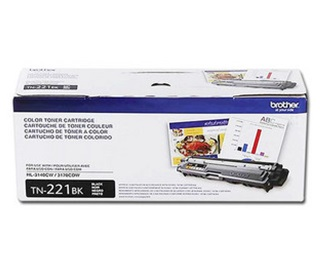 Cartucho de Toner Original Modelo TN221, Color Negro, Rendimiento Aprox. 2,500 Páginas, BROTHER TN221BK