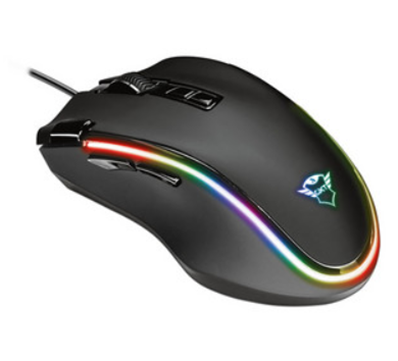 Ratón (Mouse) Gamer GXT 188 Laban, 8 Botones, Iluminacion RGB, 15000dpi, USB, Longitud del Cable 1.7m, Color Negro, TRUST 21789