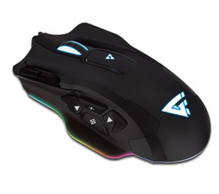 Ratón (Mouse) Gamer, Alámbirco (USB), Gamer Factor, Hasta 8200 DPI, 10 Botones, Iluminación RGB, Color Negro, VORAGO MOG600