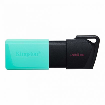 Memoria Flash USB 3.2, Exodia M, 256GB, Color Negro / Turquesa, KINGSTON DTXM/256GB