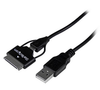 Cable  USB - Micro USB (M-M), Incluye Adaptador 30 Pin - Micro USB (M-H), 0.65 Metros, STARTECH USB2UBSDC