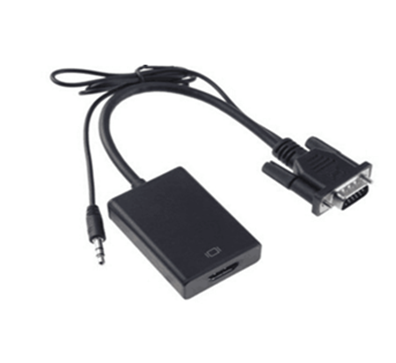 Adaptador de Video VGA - HDMI (H-M), C/ Cable de Audio 3.5mm, GIGATECH ADP-040