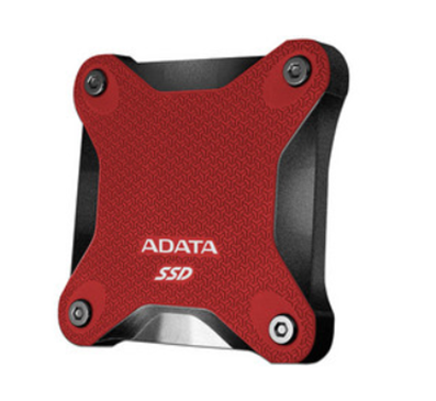 SSD Externo Durable SD600Q, Capacidad 240GB, Interfaz USB 3.1, Color Rojo, Resistente a Golpes, ADATA ASD600Q-240GU31-CRD