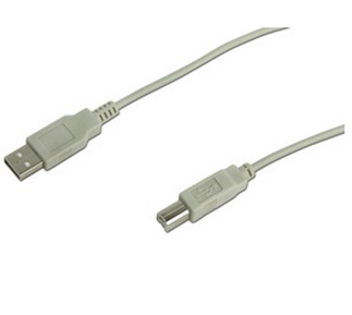 Cable de Datos USB-A - USB-B (M-M), Color Gris, Longitud 1.8 Metros, MANHATTAN 771023