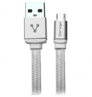 Cable de Datos MicroUSB - USB (M-M), Color Blanco, Longitud 1.5 Metros, VORAGO CAB-107-WH