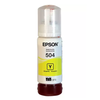 Botella de Tinta Original T504, Color Amarillo, Capacidad 70ml, Rendimiento Aprox. 6,000 Páginas, EPSON T504420-AL