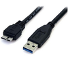 Cable USB - Micro USB-B (M-M), Color Negro, Longitud 0.5 Metros, STARTECH USB3AUB50CMB