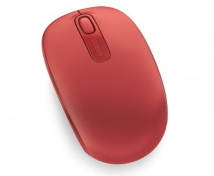 Ratón (Mouse) Óptico Inalámbrico Wireless Mobile 1850, USB, Color Rojo, MICROSOFT U7Z-00038