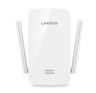 Extensor de Rango Wi-Fi BOOST EX, AC1200, Doble Banda (2.4GHz, 5GHz), 1 Puerto Ethernet 10/100/1000Mbps, LINKSYS RE6400