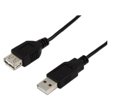 Cable Extensión USB - USB (M-H), Longitud 1.5 Metros, Color Negro, VORAGO CAB-105