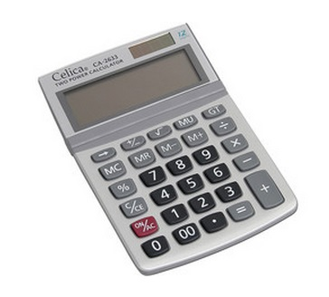 Calculadora Semi Escritorio, 12 Dígitos, Color Plata, Dual, CELICA CA-2633