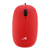 Ratón (Mouse) Óptico, Alámbrico (USB), Longitud del cable 1,5 Metros, Hasta 1200 DPI, Color Rojo, ACTECK AC-916516