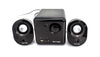 Bocinas 2.1, Alámbricas (3.5 mm), Soporta MicroSD / USB, Color Negro, VORAGO SPK-200