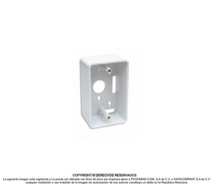 Caja de Pared Rectangular (7 x 11.5 Centímetros), Profundidad 4.8 Centímetros, Color Blanco, INTELLINET 517874