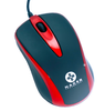 Ratón (Mouse) Óptico, Alámbrico (USB), Hasta 1000 DPI, Color Rojo, NACEB NA-099R
