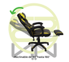 Silla Gamer Chaser, Reclinable, Reposa Pies, Soporte Cervical y Lumbar, Color Negro / Amarillo, Max. 120 Kg, CHASER CH-GAMERYELLOW