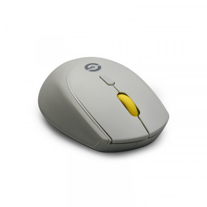 Ratón (Mouse) Getttech Óptico, Inalámbrico, USB, 1600DPI, Color Gris/Amarillo, QIAN GAC-24407G