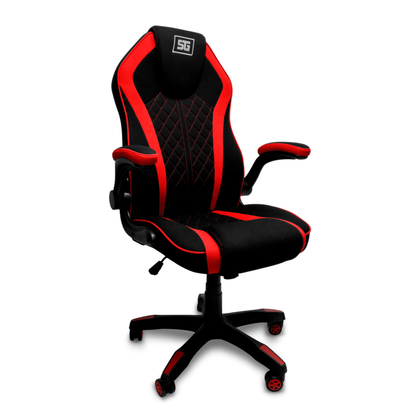 Silla Gamer Start The Game (SG) Modelo Chair 300, Reclinable, C/ Soporte Lumbar, Color Negro / Rojo, Max. 120 Kg, VORAGO CGC300-RD