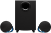 Bocinas 2.1 Gamer Modelo G560, Alámbricas (3.5 mm / USB) / Inalámbricas (Bluetooth), Sonido X Ultra, Color Negro, Iluminación RGB, LOGITECH 980-001300