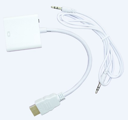 Adaptador de Video HDMI - VGA (M-H), C/ Cable de Audio 3.5mm, NACEB NA-235