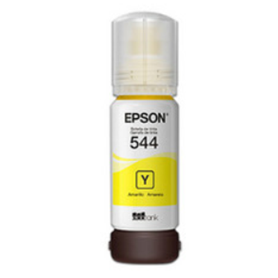 Botella de Tinta Original T544, Color Amarillo, Capacidad 65ml, Rendimiento Aprox. 7,500 Páginas, EPSON T544420-AL