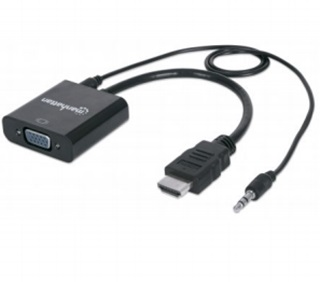 Adaptador de Video HDMI - VGA (M-H), C/ Cable de Audio 3.5mm, MANHATTAN 151559