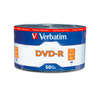 Paquete de 50 DVD, DVD-R, 4.7GB 16x, 50 Piezas, VERBATIM 97493