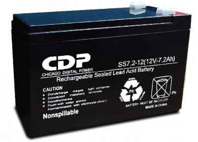 Batería de Remplazo P/No Break / UPS, Modelo SS7.2-12, Color Negro, 12V, 7.2A, CDP B-12/7