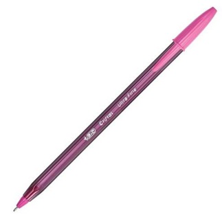 Pluma (Bolígrafo), Modelo Cristal Precisión Soft, Color Rosa, Punta Ultra Fina (0.7 Milímetros), BIC CNP-12RS