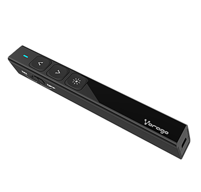 Presentador Con Apuntador Laser, Inalámbrico (USB), Hasta 30.0 Metros, VORAGO LASP-300