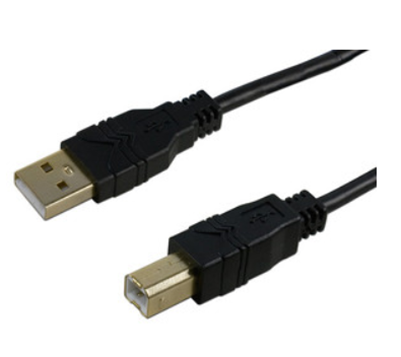 Cable de Datos USB-A - USB-B (M-M), Color Negro, Longitud 3.0 Metros, MANHATTAN 333382
