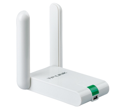 Adaptador USB - WiFi, Hasta 300 Mbps, Longitud del Cable 1.5 Metros, Color Blanco, TP-LINK TL-WN822N