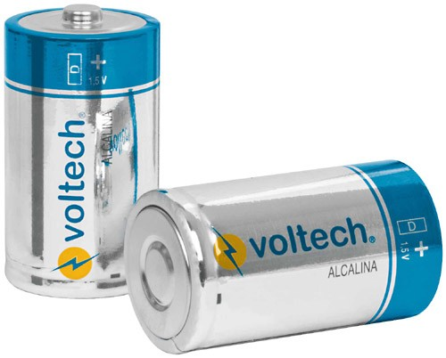 Pila Alcalina VOLTECK, Tamaño D, Voltaje 1.5 V, 2 Piezas, TRUPER AL-D –  PCDomino